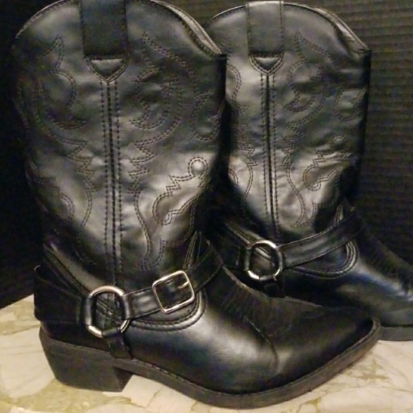 "BLACK KOHL'S COWBOY BOOTS"!!!💕💕💕 - Picture 2 of 6